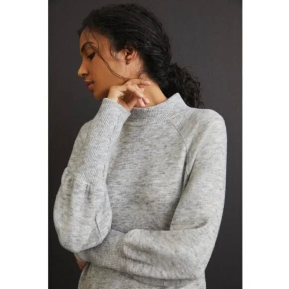 Maeve Anthropologie Laney NWT New Gray Sweater Sz Medium - Picture 1 of 9